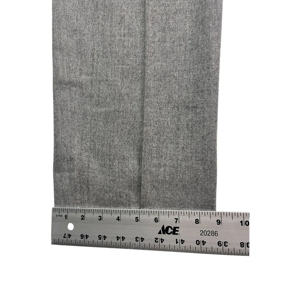vtg Gray 36x30 Soft Tweed Flannel Wool Dress Pants Trousers Pleated Wool Bespoke